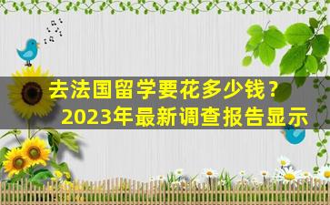 去法国留学要花多少钱？ 2023年最新调查报告显示